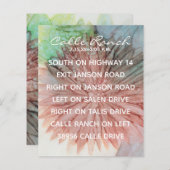 Hochzeitskarte Lieblich in Pink und Lavendel (Vorne/Hinten)