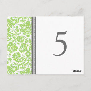 Hochzeitskarte Limon Grau Tischnummer