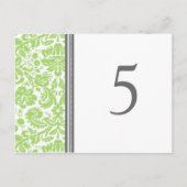 Hochzeitskarte Limon Grau Tischnummer (Vorderseite)