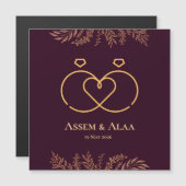 Hochzeitskarte Magneteinladung (Vorne/Hinten)