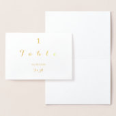 Hochzeitskarte Minimal Tischnummer Goldmedaille (Anzeige)
