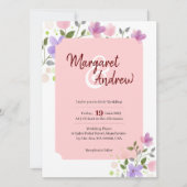 Hochzeitskarte mit anständiger und eleganter Blume Karte (Vorderseite)