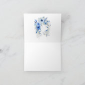 Hochzeitskarte mit Aquarellmalerei auf Santorin Dankeskarte (Innenseite)