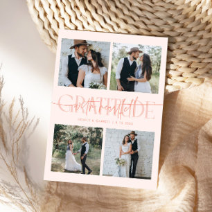 Hochzeitskarte mit aufrichtiger Dankbarkeit, mehrf Dankeskarte