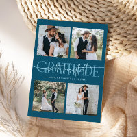 Hochzeitskarte mit aufrichtiger Dankbarkeit Teal
