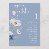 Hochzeitskarte mit blauer Blütenblume Einladung (Vorderseite)