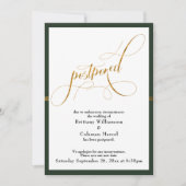 Hochzeitskarte mit Elegante Green & Gold Streifen Einladung (Vorderseite)