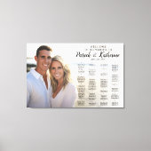 Hochzeitskarte mit elegantem Foto Leinwanddruck (Vorderseite)