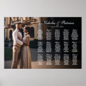 Hochzeitskarte mit elegantem Foto Poster (Vorne)