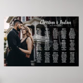 Hochzeitskarte mit elegantem Foto Poster (Vorne)