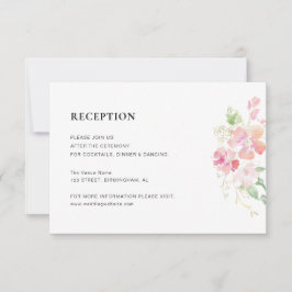 Hochzeitskarte mit Gold und Rosa RSVP Karte