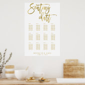 Hochzeitskarte mit Imitate Gold Foil 24x36 Poster (Küche)