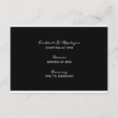 Hochzeitskarte mit Kurzer Veranstaltungsreihenfolg Begleitkarte (Rückseite)