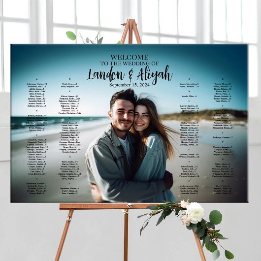 Hochzeitskarte mit modernem Foto Poster