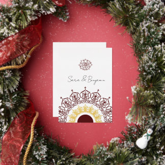 Hochzeitskarte mit originellem iranischem Design Folieneinladung