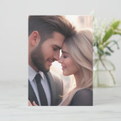 Hochzeitskarte mit QR-Code (Stehend Vorderseite)