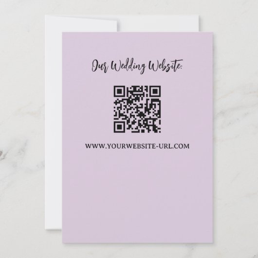 Hochzeitskarte mit QR-Code (Rückseite)