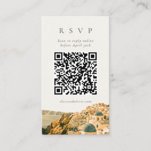 Hochzeitskarte mit QR-Code zur Anmeldung für die H Begleitkarte