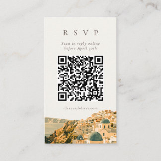 Hochzeitskarte mit QR-Code zur Anmeldung für die H Begleitkarte