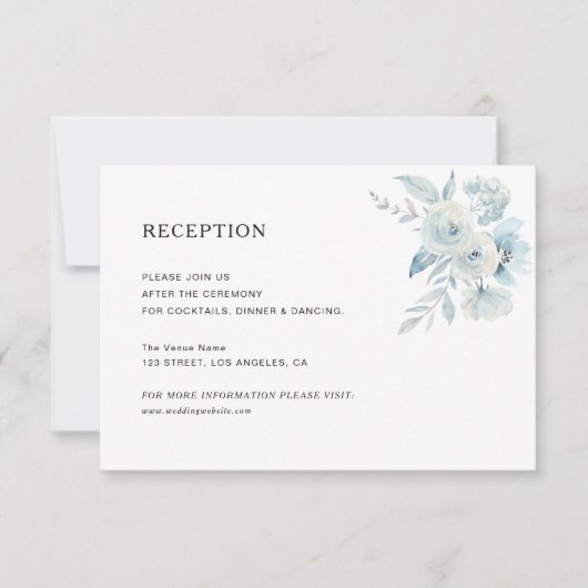 Hochzeitskarte mit rosa Blumen RSVP Karte (Vorderseite)