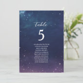 Hochzeitskarte mit Tischnummer (Stehend Vorderseite)