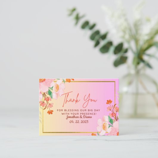 Hochzeitskarte Mitteilungskarte (Stehend Vorderseite)