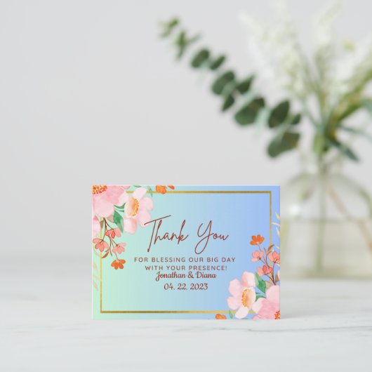 Hochzeitskarte Mitteilungskarte (Stehend Vorderseite)