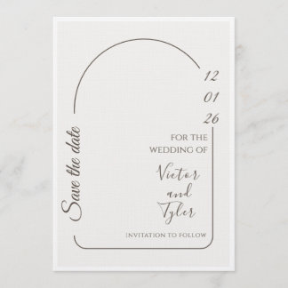 Hochzeitskarte – Moderne Minimalistische Save The  Einladung