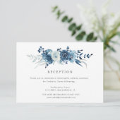 Hochzeitskarte Mondlicht Blau RSVP Karte (Stehend Vorderseite)