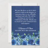 Hochzeitskarte Navy Blue Floral Einladung (Rückseite)