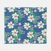 Hochzeitskarte oder Einladung mit abstrakter Blume Fleecedecke (Vorderseite (Horizontal))