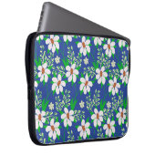 Hochzeitskarte oder Einladung mit abstrakter Blume Laptopschutzhülle (Vorne Rechts)