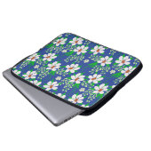 Hochzeitskarte oder Einladung mit abstrakter Blume Laptopschutzhülle (Vorne Knopf)