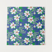 Hochzeitskarte oder Einladung mit abstrakter Blume Wandteppich (Vorderseite (Horizontal))