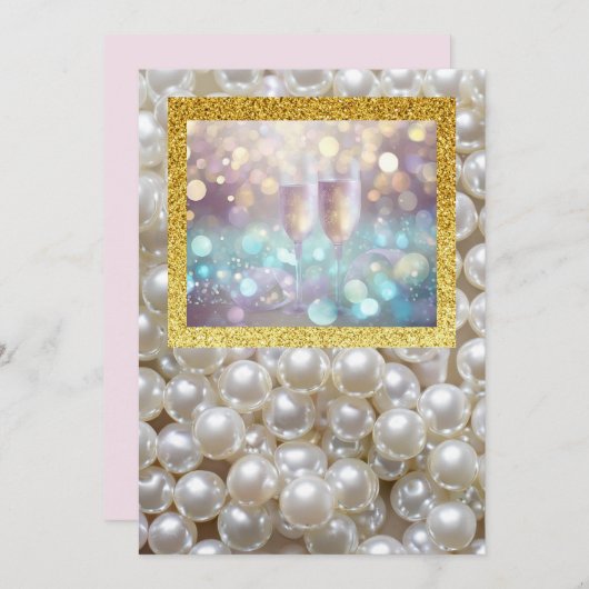 Hochzeitskarte oder Verlobung, flache Größe: 5" x Einladung (Vorne/Hinten)