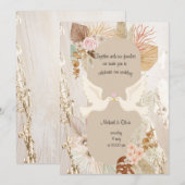 Hochzeitskarte, Personalisierte Hochzeitskarte Einladung (Vorne/Hinten)