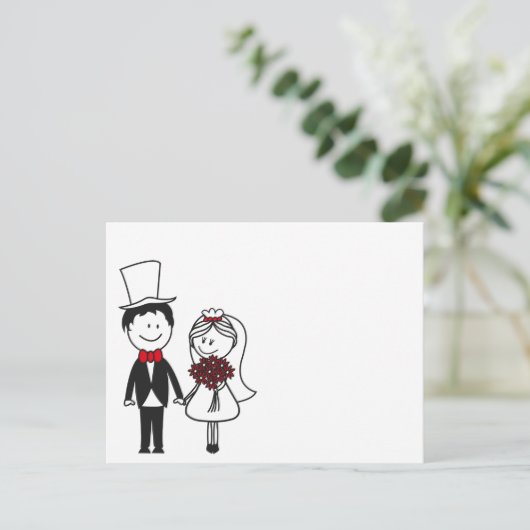 Hochzeitskarte Postkarte (Stehend Vorderseite)