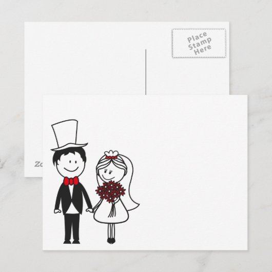 Hochzeitskarte Postkarte (Vorne/Hinten)