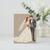 Hochzeitskarte Postkarte (Stehend Vorderseite)