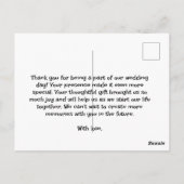 Hochzeitskarte Postkarte (Rückseite)