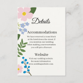 Hochzeitskarte Rosa Blume Begleitkarte