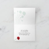 Hochzeitskarte | Rote Pflaumen Dankeskarte (Innenseite)