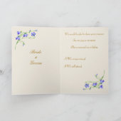 Hochzeitskarte RSVP mit bluebell Blume. Einladung (Innenseite)