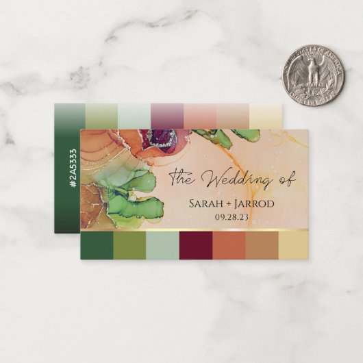 Hochzeitskarte Rustikale Terracotta Mitteilungskarte (Vorderseite/Rückseite Beispiel)