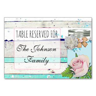 Hochzeitskarte Rustikaler Holzkohlenshabby Vintag Tischnummer