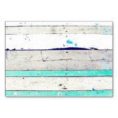 Hochzeitskarte Rustikaler Holzkohlenshabby Vintag Tischnummer (Rückseite)