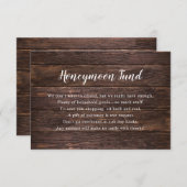 Hochzeitskarte | rustikales dunkles Holz Einladung (Vorne/Hinten)