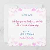 Hochzeitskarte Save The Date (Rückseite)