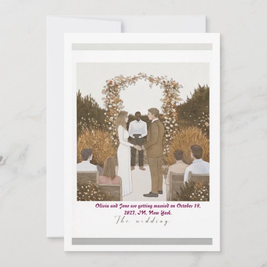 HOCHZEITSKARTE SAVE THE DATE (Vorderseite)