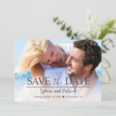 Hochzeitskarte Save the Date mit Foto (Stehend Vorderseite)